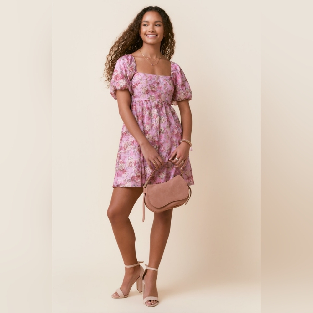 Sandi Floral Baby Doll Mini Dress
